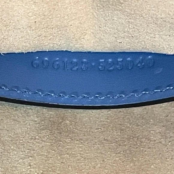 Gucci GG Aria Marmont Matelasse Quilted 2-Way Crossbody Shoulder Bag Blue 696123 - Picture 12 of 16